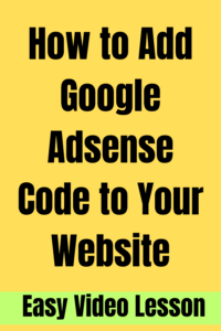 how to add google adsense code to your website